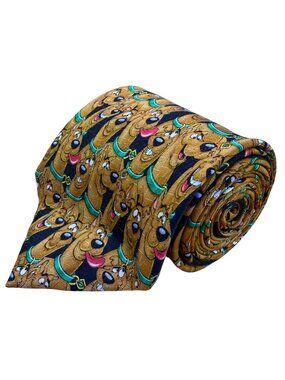 Scooby-Doo Mens Cartoon Silk Tie Multicolor Neckwear Vintage 2001 Design